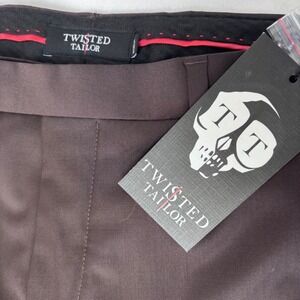 NWT Twisted Tailor Buscot Suit Trousers Slim Fit Chestnut Brown‎ Mens Sz 34R